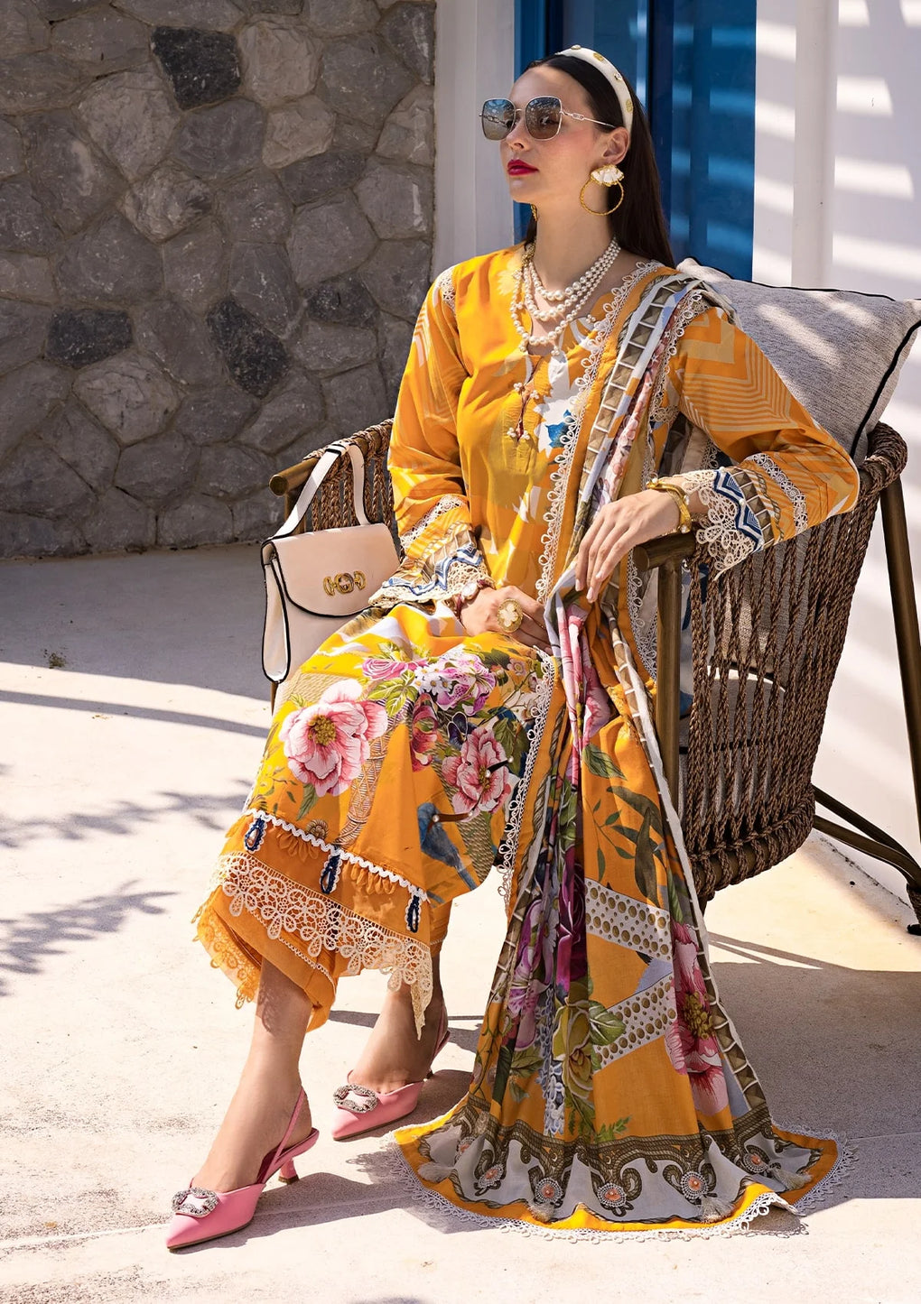 Elaf Premium | Prints Collection 2024 | EOP-01A SEDONA - Ladies Clothes - Maria Faisal