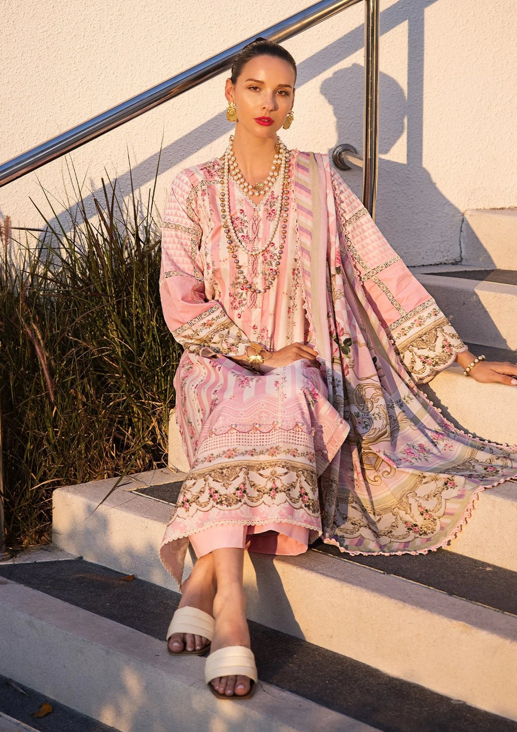 Elaf Premium | Prints Collection 2024 | EOP-04A THAI BLOOM - Ladies Clothes - Maria Faisal