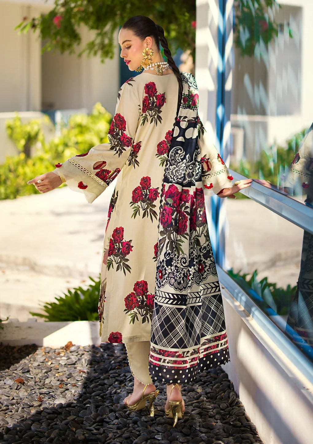 Elaf Premium | Prints Collection 2024 | EOP-03A SWAN - Ladies Clothes - Maria Faisal