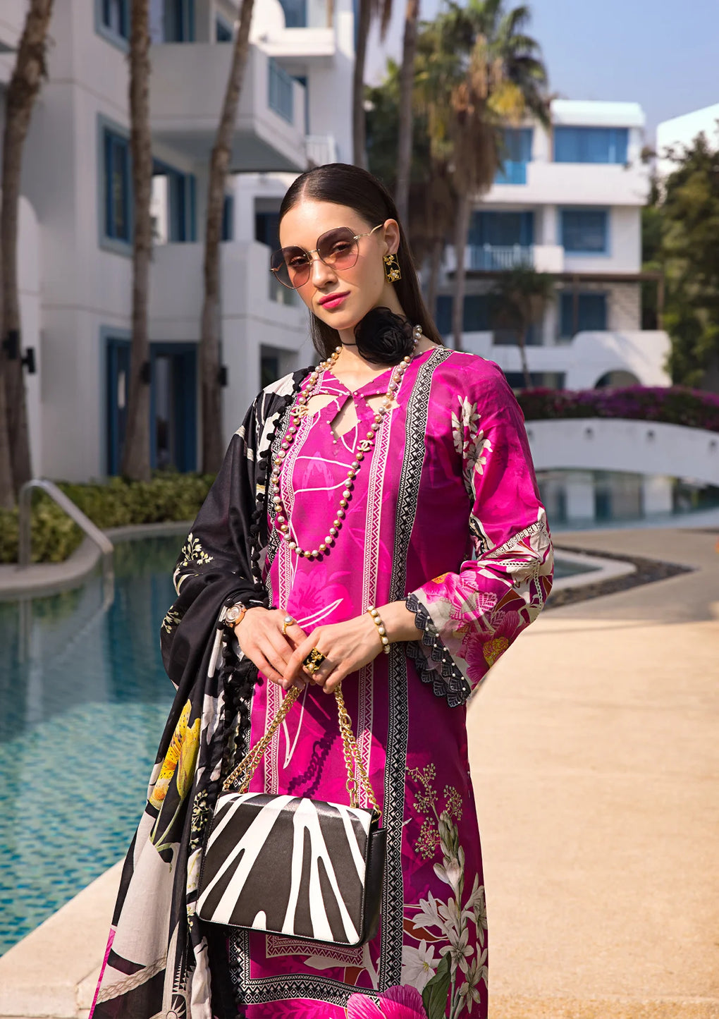 Elaf Premium | Prints Collection 2024 | EOP-08A PETUNIA - Ladies Clothes - Maria Faisal