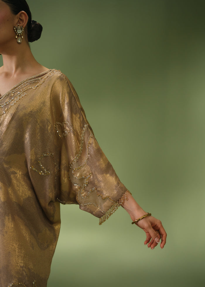 Jeem | Celestial Luxe Formals | ELIA BEIGE KAFTAN - Formal Dress - available at Maria Faisal in UK and USA.