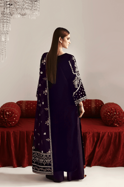 Emaan Adeel | Zarposh Velvet 25 | DILNAR - Formal Wear - available at Maria Faisal in UK and USA