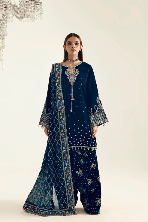 Emaan Adeel | Zarposh Velvet 25 | JAHANARA - Formal Wear - available at Maria Faisal in UK and USA