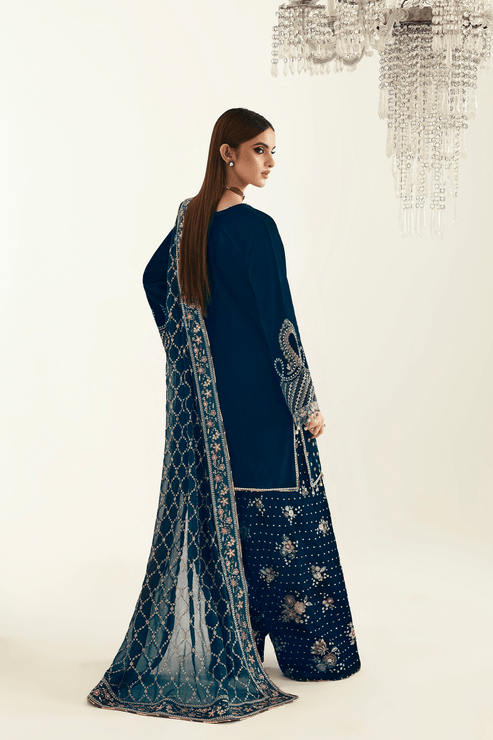 Emaan Adeel | Zarposh Velvet 25 | JAHANARA - Formal Wear - available at Maria Faisal in UK and USA