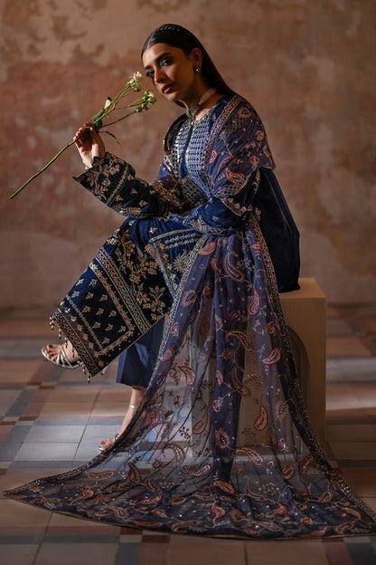 Emaan Adeel | Zarposh Velvet 25 | Roshni - Formal Wear - available at Maria Faisal in UK and USA