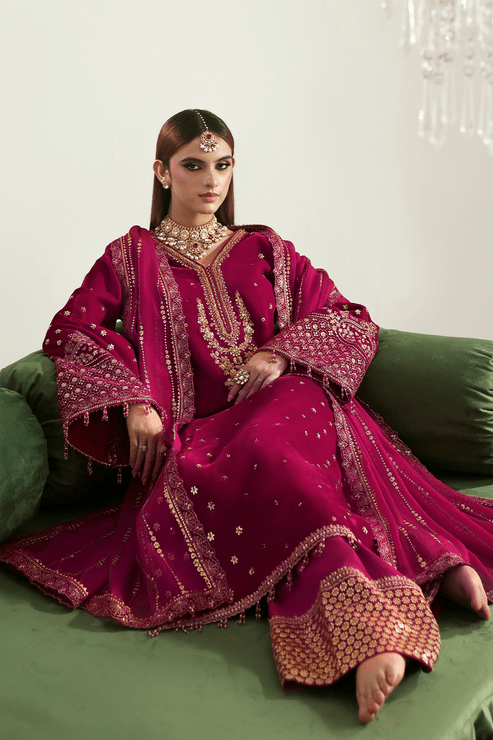 Emaan Adeel | Zarposh Velvet 25 | SHAHNAZ - Formal Wear - available at Maria Faisal in UK and USA