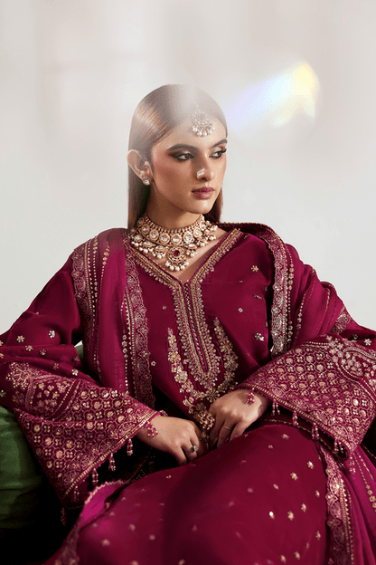 Emaan Adeel | Zarposh Velvet 25 | SHAHNAZ - Formal Wear - available at Maria Faisal in UK and USA
