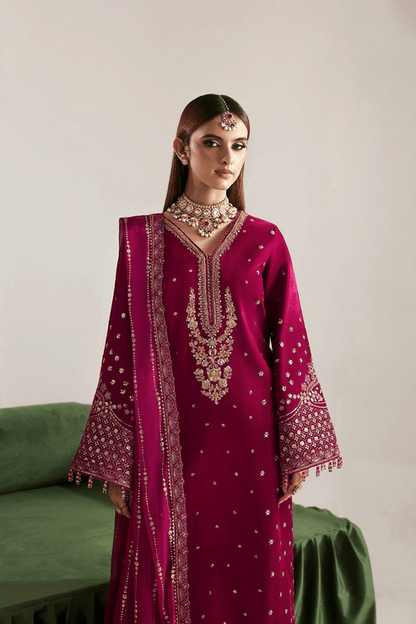Emaan Adeel | Zarposh Velvet 25 | SHAHNAZ - Formal Wear - available at Maria Faisal in UK and USA