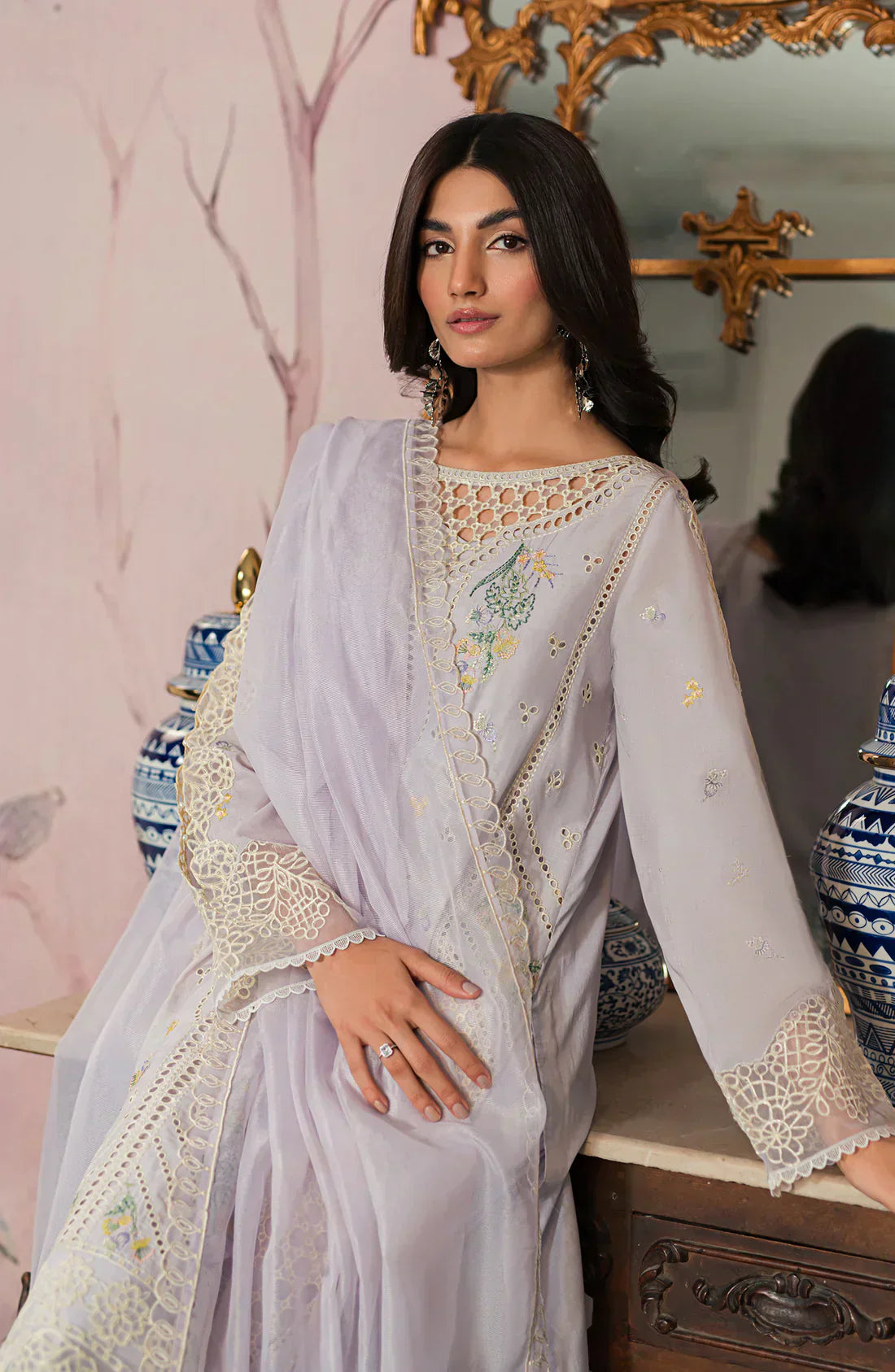 Emaan Adeel | Ayra Luxury Lawn 24 | AR-10 - Ladies Clothes - Maria Faisal