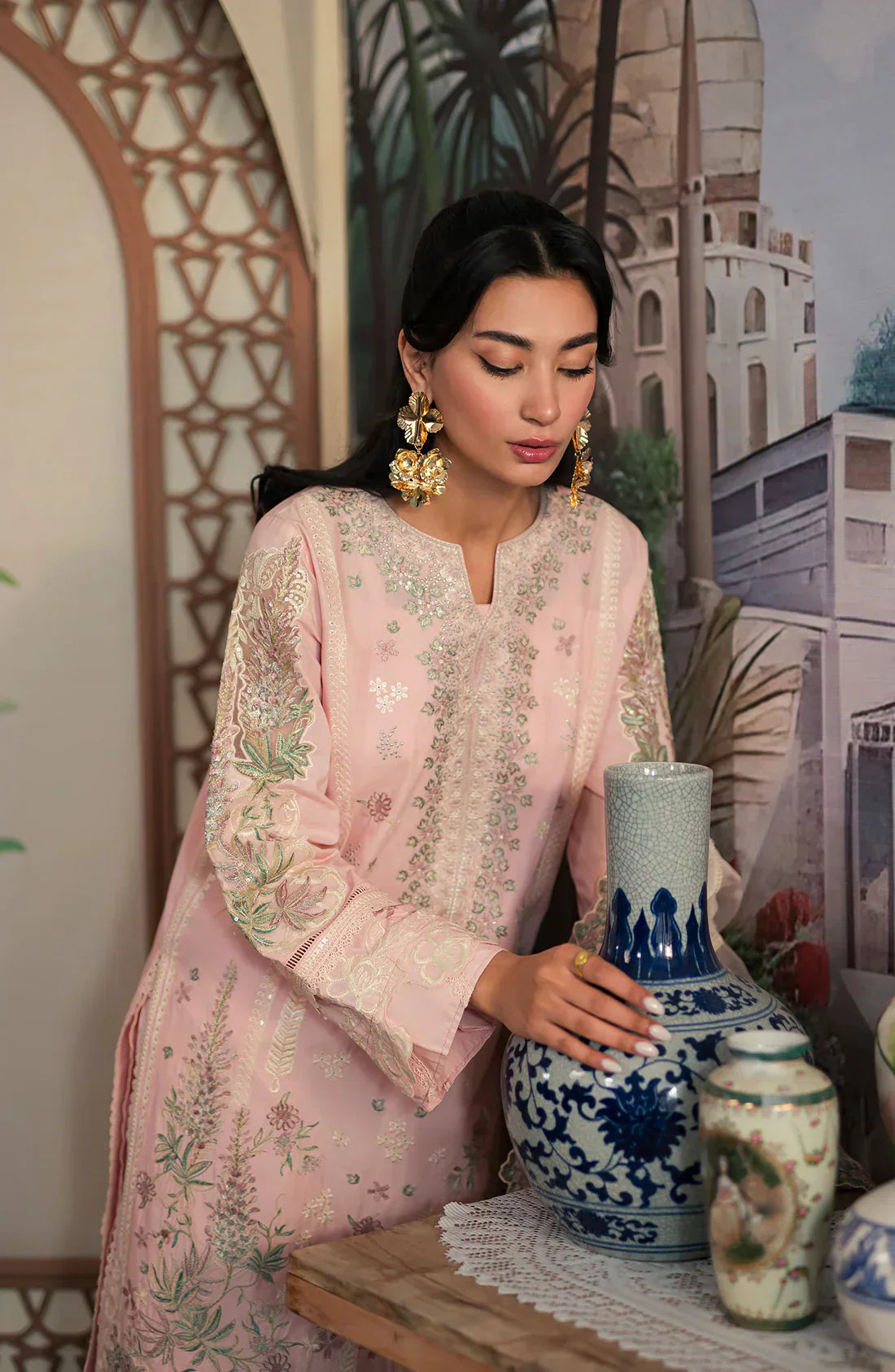 Emaan Adeel | Ayra Luxury Lawn 24 | AR-01 - Ladies Clothes - Maria Faisal