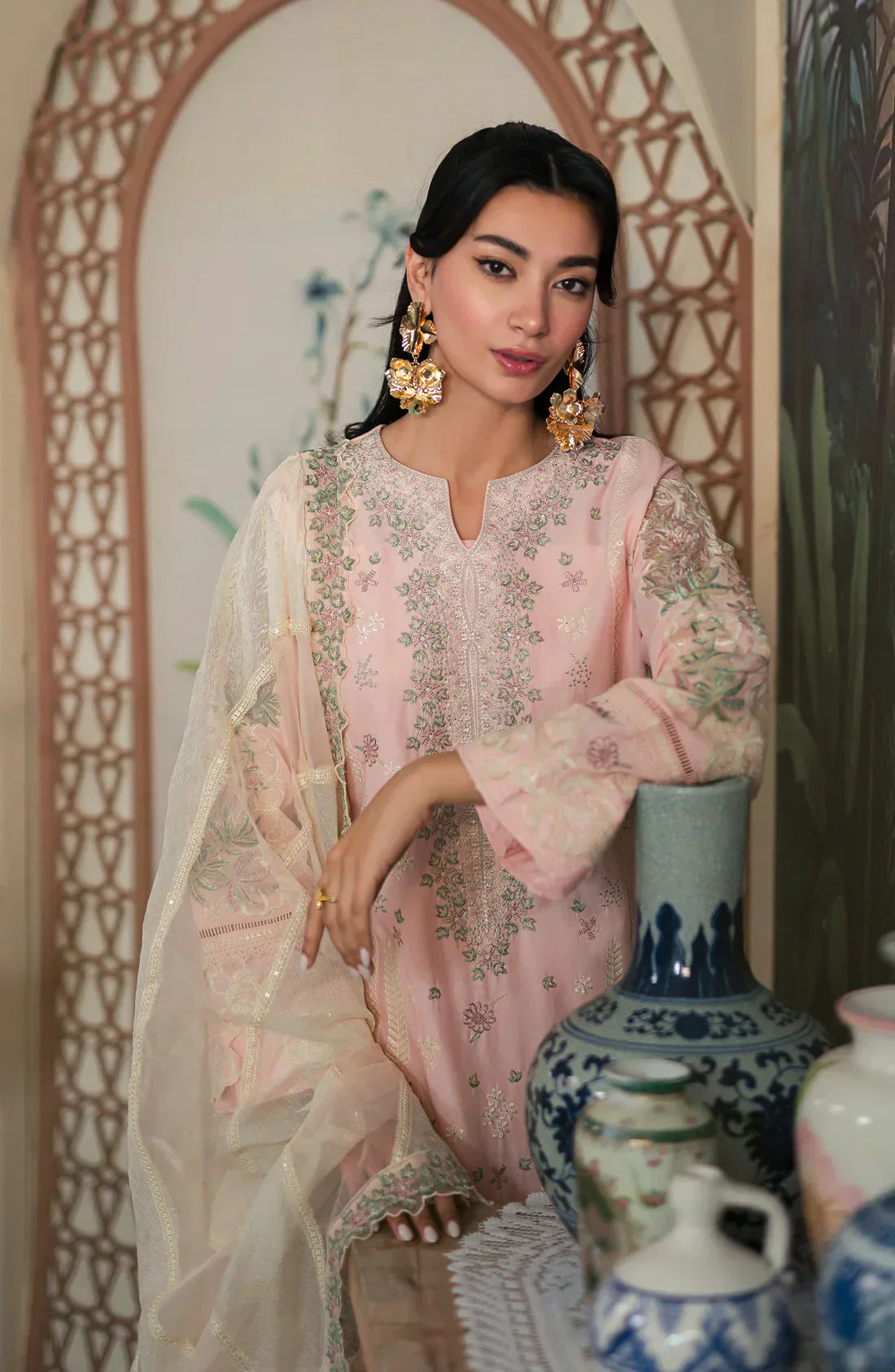 Emaan Adeel | Ayra Luxury Lawn 24 | AR-01 - Ladies Clothes - Maria Faisal