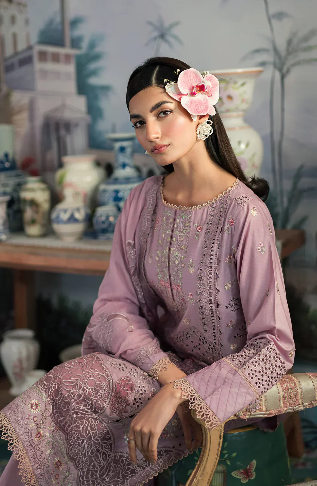 Emaan Adeel | Ayra Luxury Lawn 24 | AR-03 - Ladies Clothes - Maria Faisal