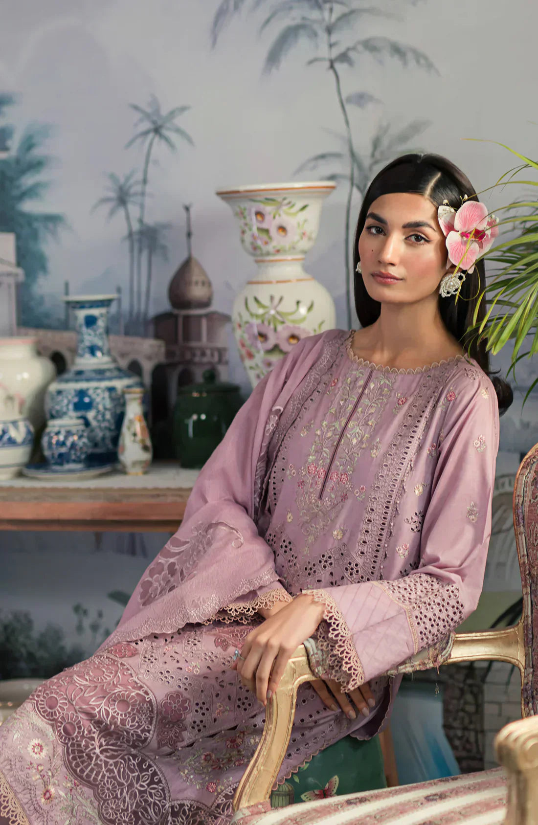 Emaan Adeel | Ayra Luxury Lawn 24 | AR-03 - Ladies Clothes - Maria Faisal