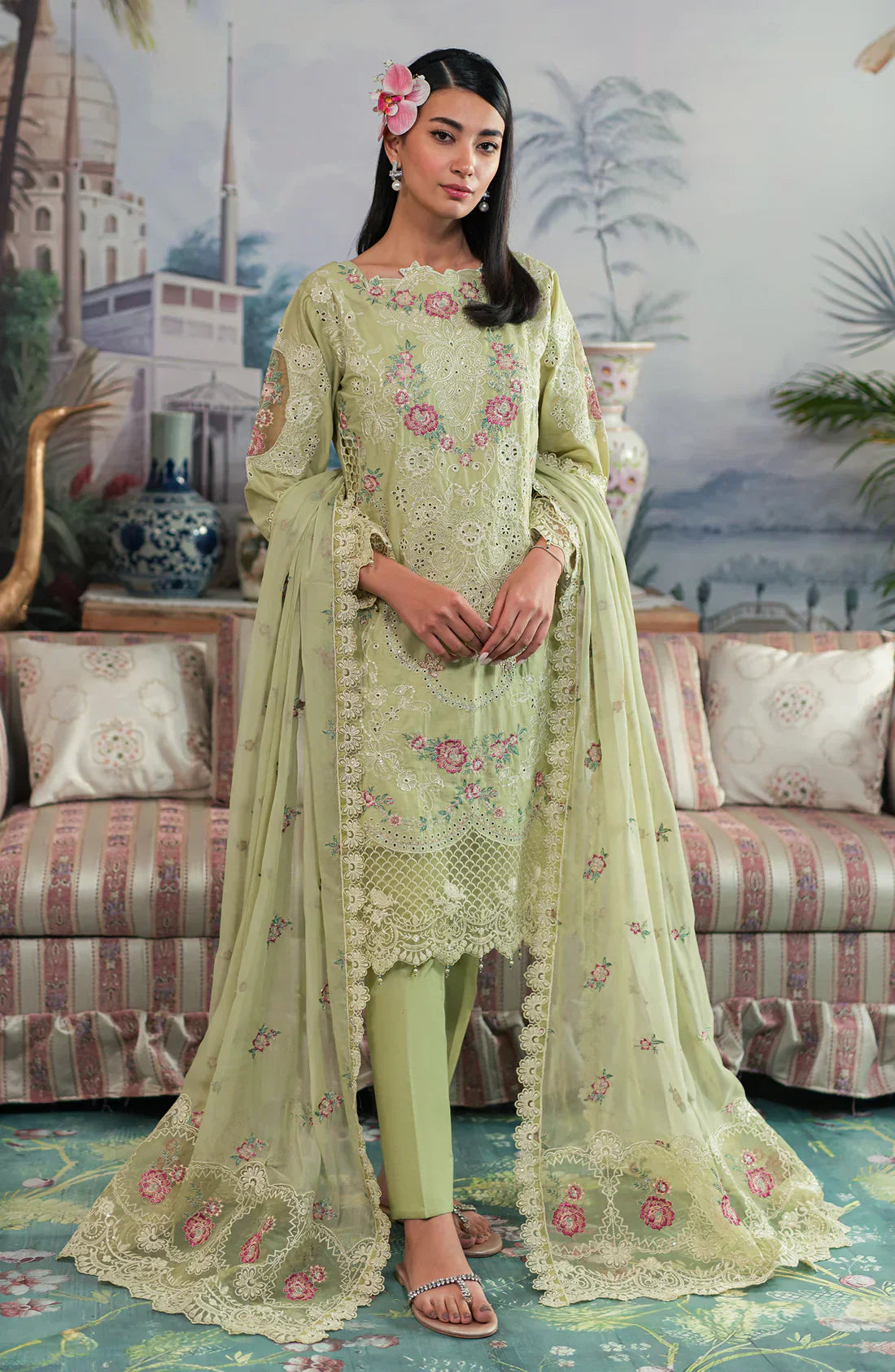 Emaan Adeel | Ayra Luxury Lawn 24 | AR-02 - Ladies Clothes - Maria Faisal