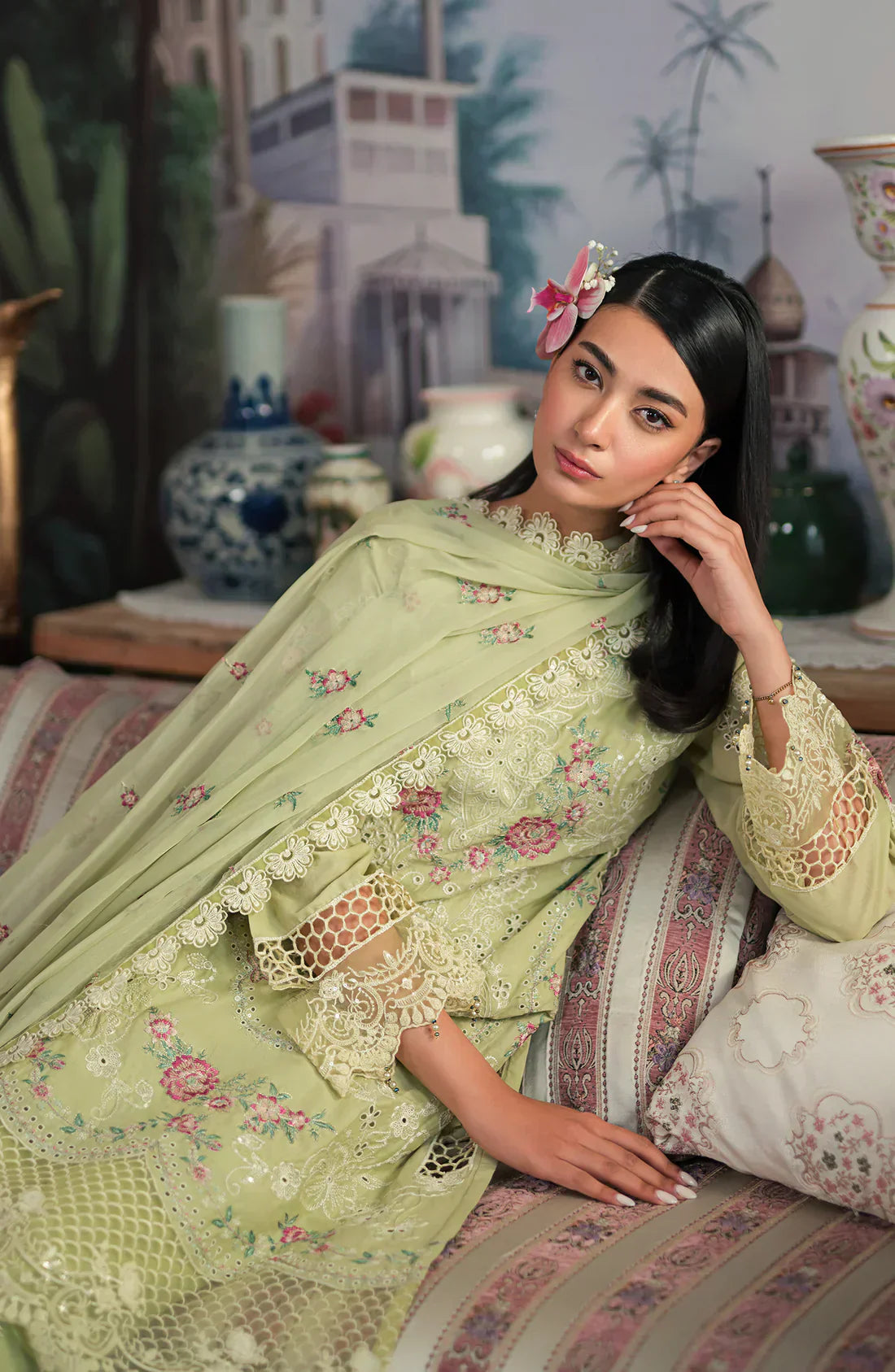 Emaan Adeel | Ayra Luxury Lawn 24 | AR-02 - Ladies Clothes - Maria Faisal