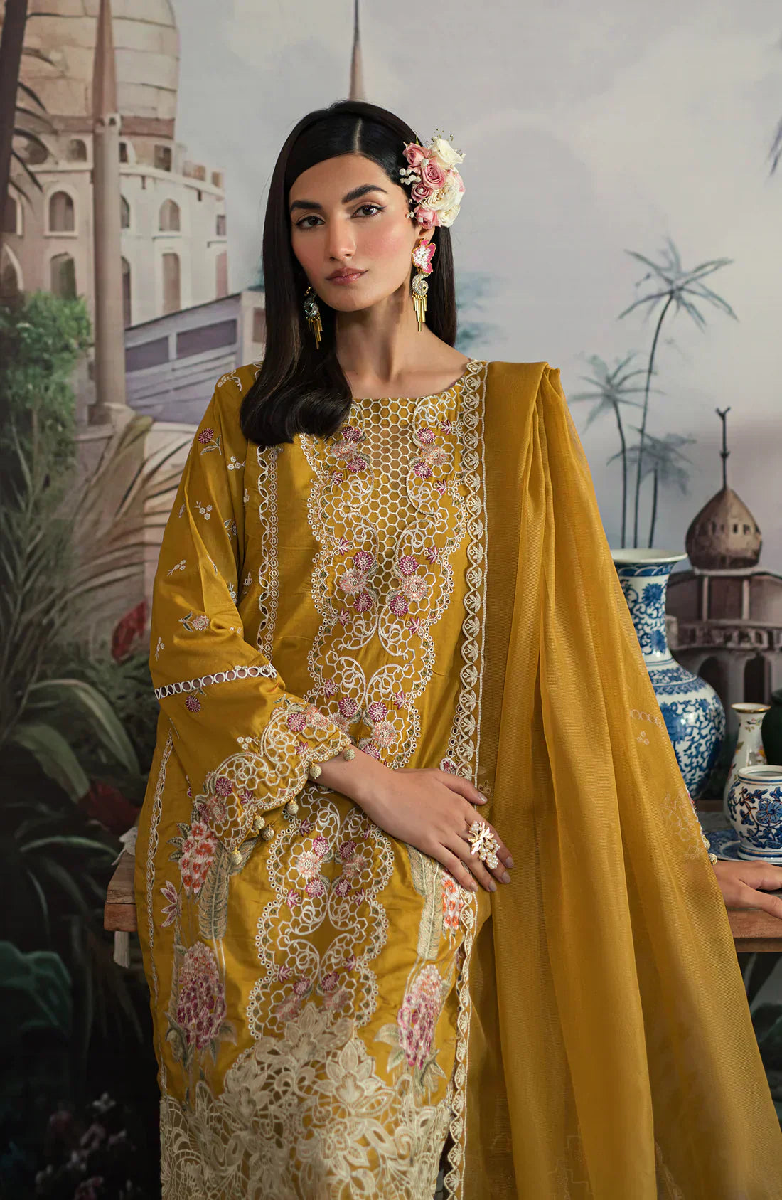 Emaan Adeel | Ayra Luxury Lawn 24 | AR-06 - Ladies Clothes - Maria Faisal