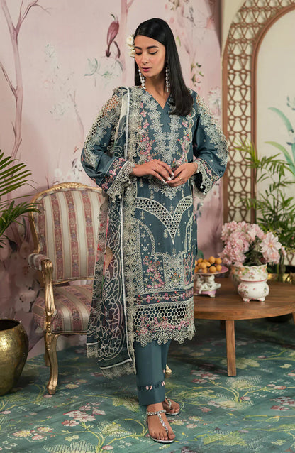 Emaan Adeel | Ayra Luxury Lawn 24 | AR-09 - Ladies Clothes - Maria Faisal