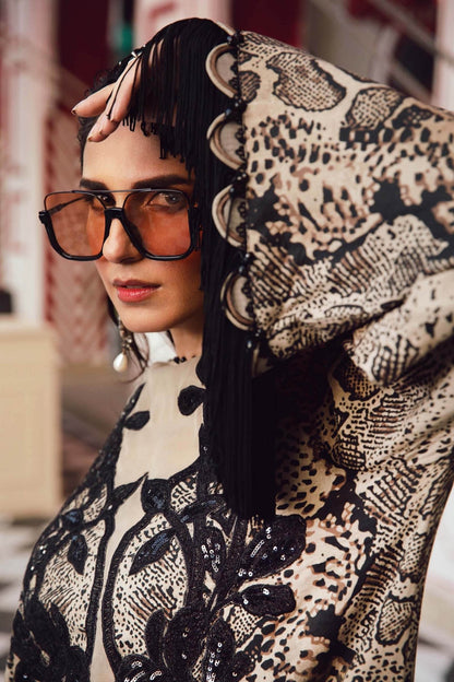 Maria B | M Prints Winter 25 | MPT-2702-B - Casual Dress - available at Maria Faisal in UK and USA.