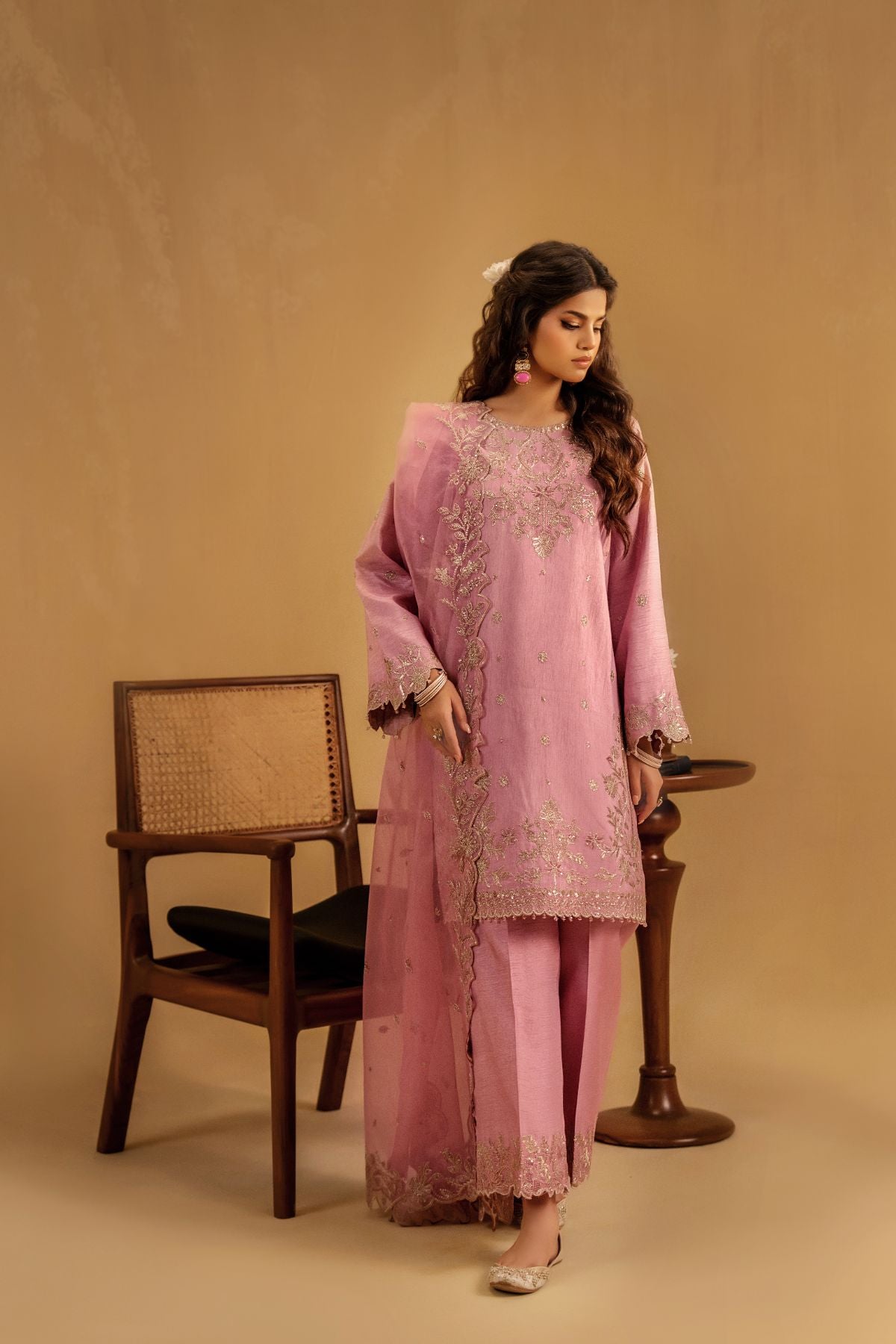 Enzo | Celia Formals | Elara - is Tea Pink dress from Enzo - Ladies Clothes - Maria Faisal