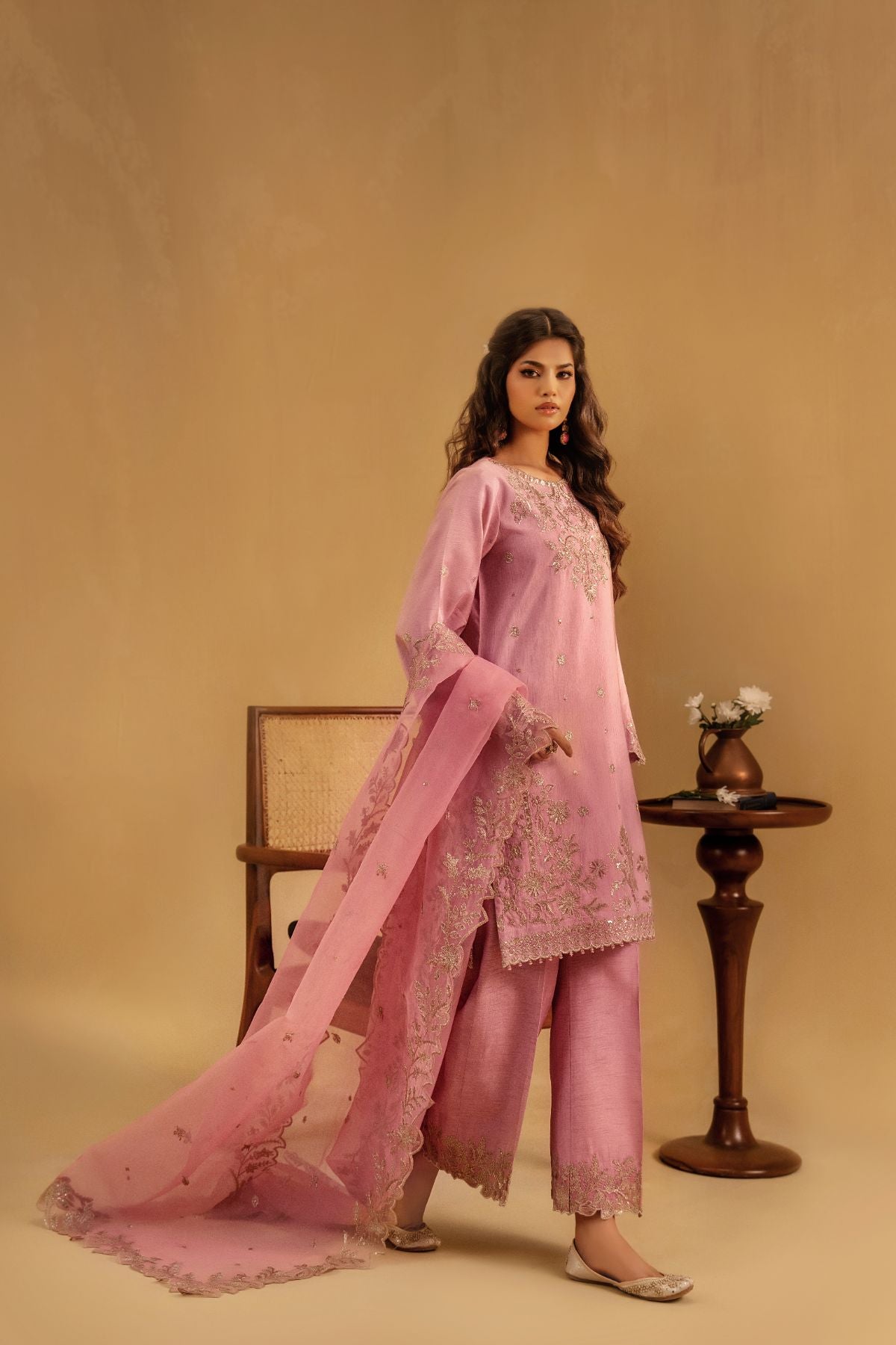 Enzo | Celia Formals | Elara - is Tea Pink dress from Enzo - Ladies Clothes - Maria Faisal