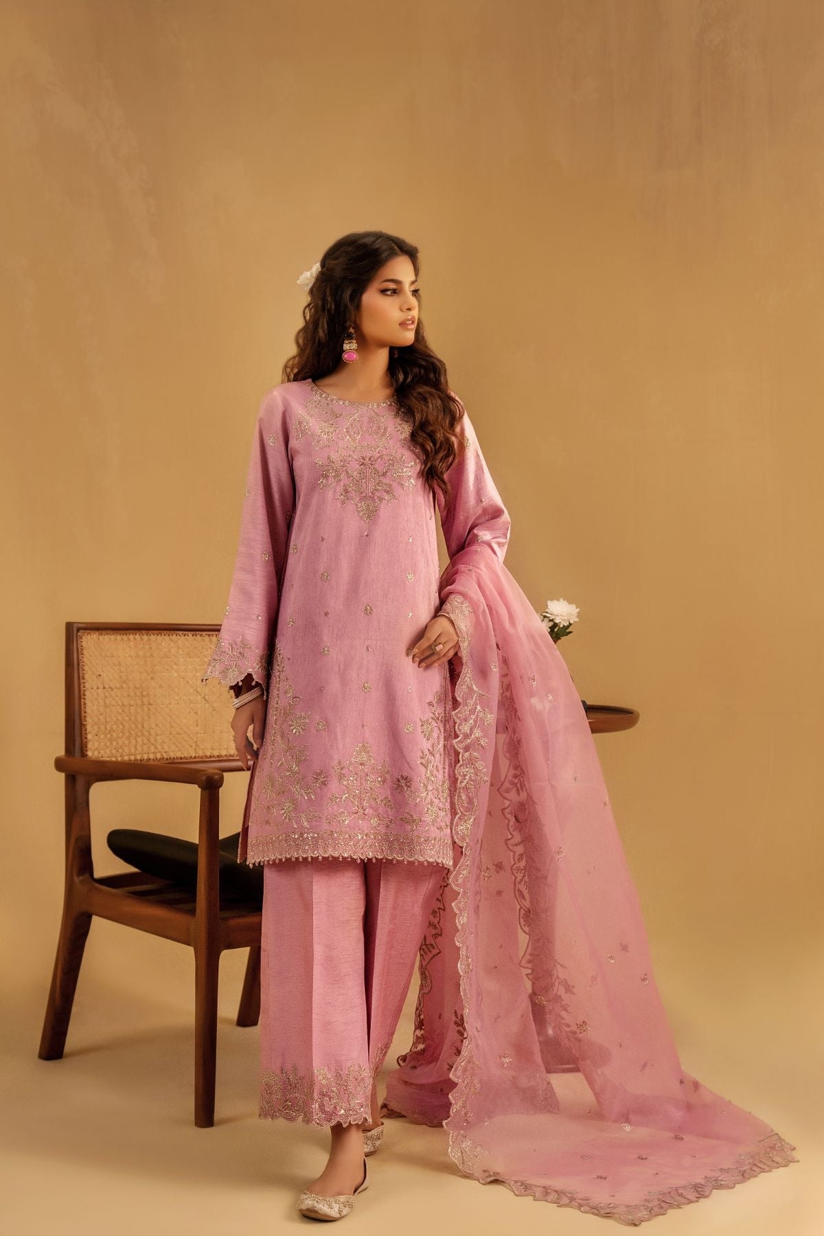 Enzo | Celia Formals | Elara - is Tea Pink dress from Enzo - Ladies Clothes - Maria Faisal