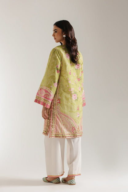 Ethnc | Rozana Collection | Embroidered Suit - is Lime dress from Ethnic - Maria Faisal