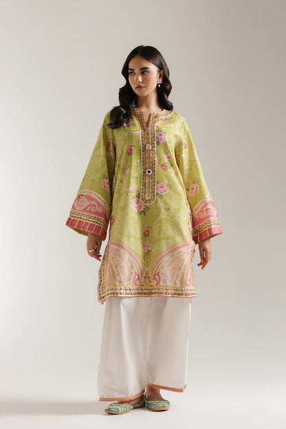 Ethnc | Rozana Collection | Embroidered Suit - is Lime dress from Ethnic - Maria Faisal