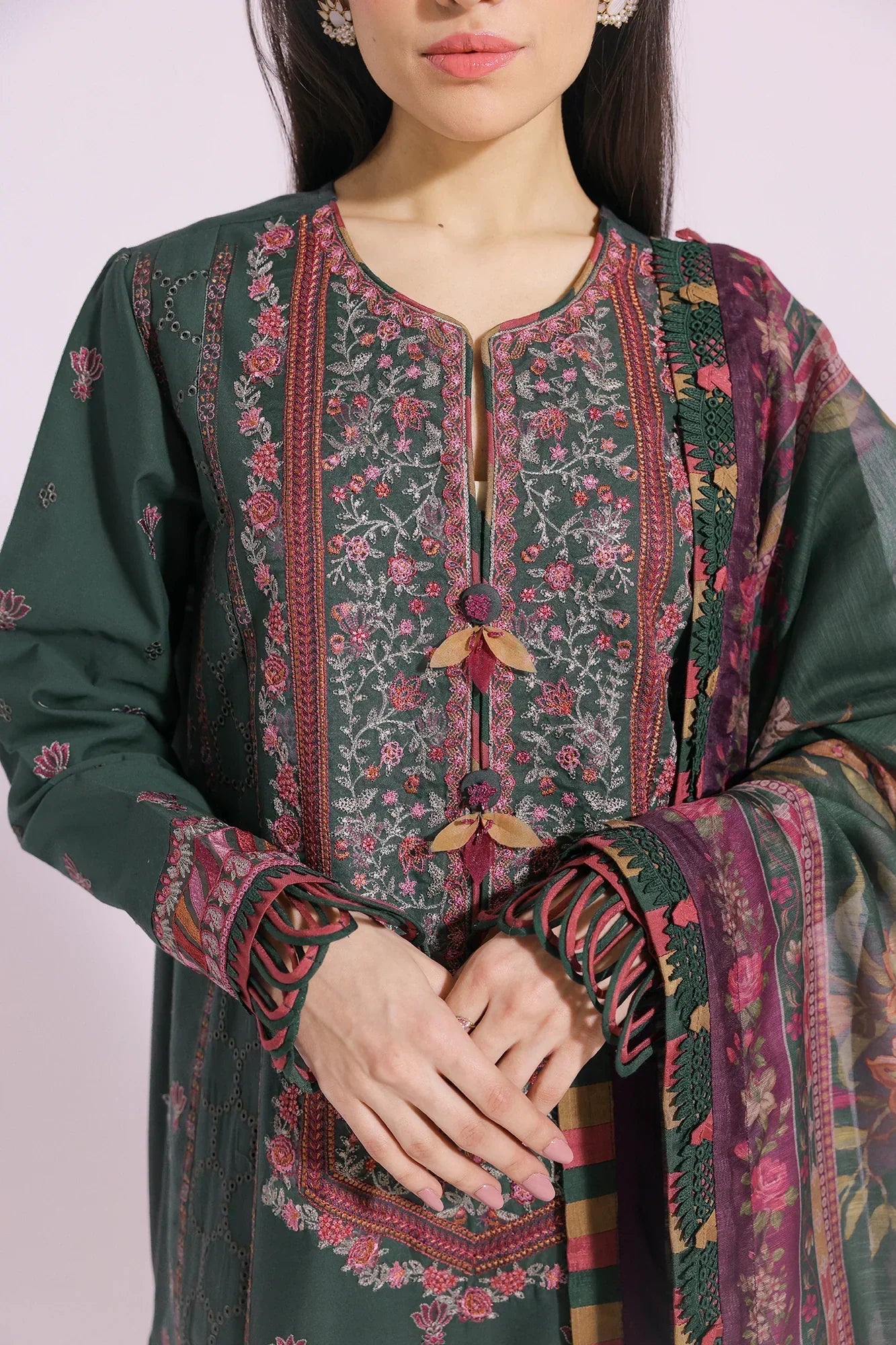 Ethnic | Rozana Collection SS 24 | E0410/203/707 - Ladies Clothes - Maria Faisal
