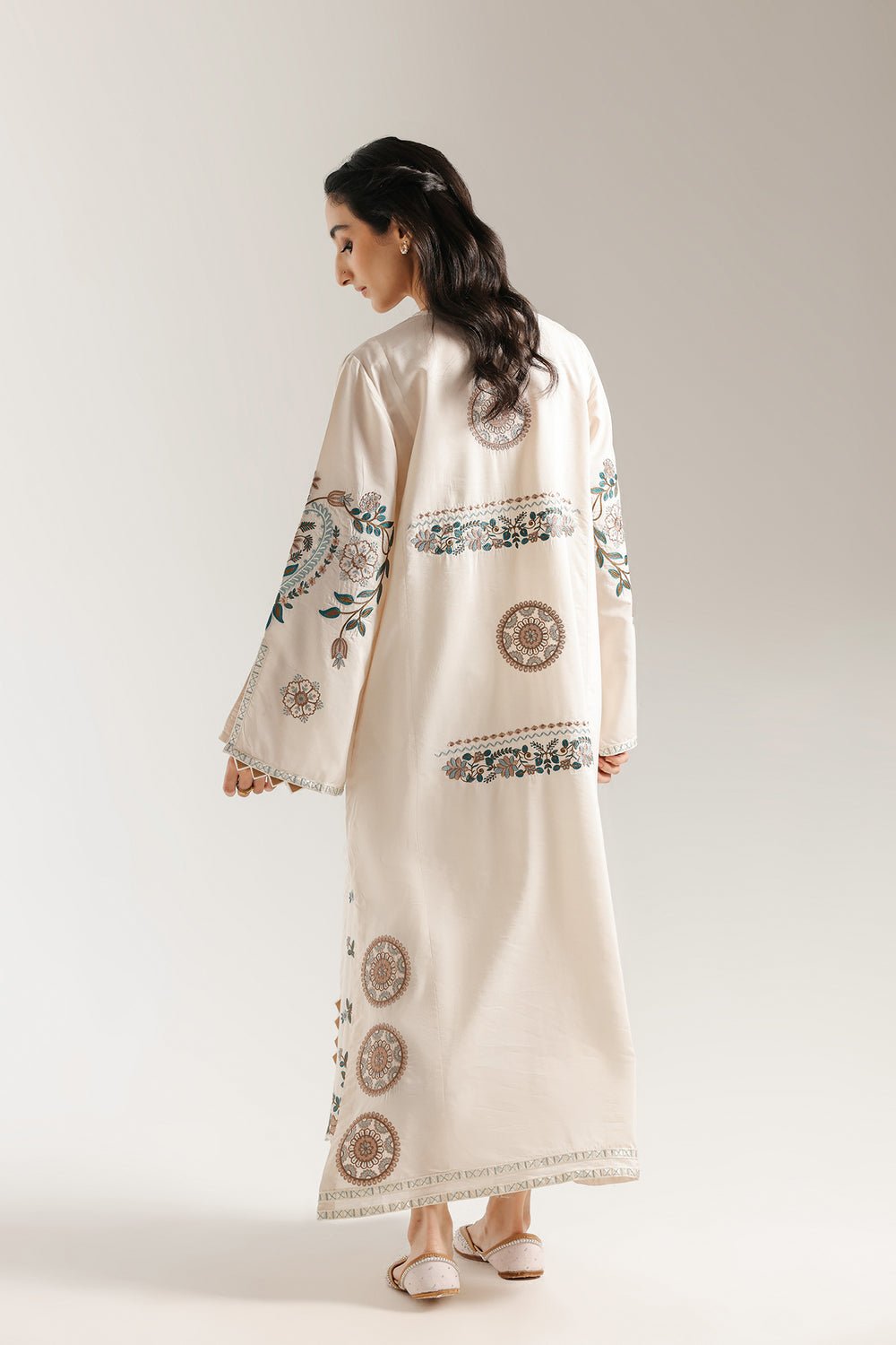 Ethnic | Rozana Collection 25 | Embroidered Dress 02A - is Off White dress from Ethnic - Ladies Clothes - Maria Faisal
