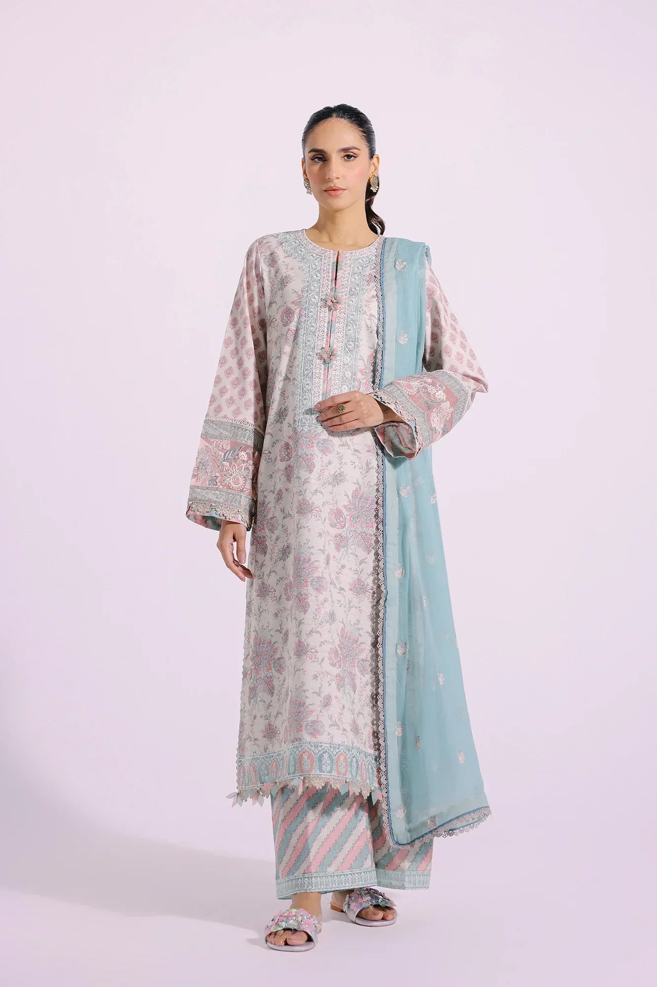 Ethnic | Rozana Collection SS 24 | E0401/203/112 - Ladies Clothes - Maria Faisal