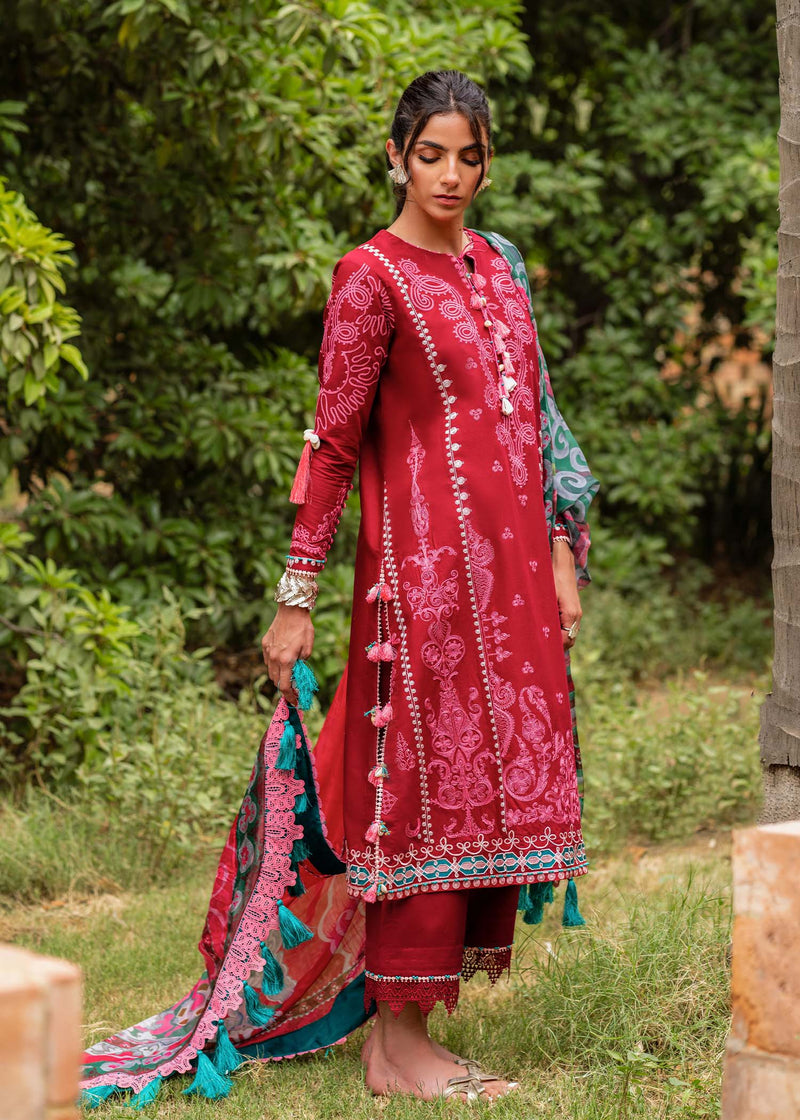 Sadaf Fawad Khan | Lawn 24 | Helen (B) - Designer Dress with Intricate embroidery and embellishments. Shop elegent wedding dress at Maria Faisal.