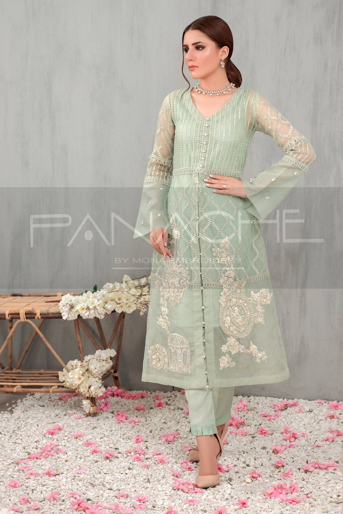 Panache | Pret | Peppermint by Maria Faisal - Registered Vendor of : Panache By Mona - type : Ladies Clothes - 100% original wedding dresses