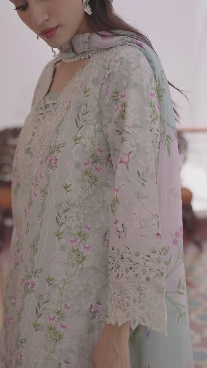 Neeshay | Summer Lines | AVELINE - Luxury Dress - available at Maria Faisal in UK and USA.