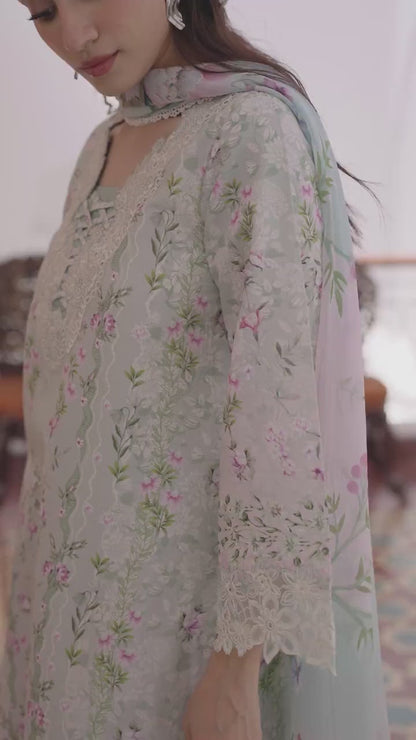 Neeshay | Summer Lines | AVELINE - Luxury Dress - available at Maria Faisal in UK and USA.