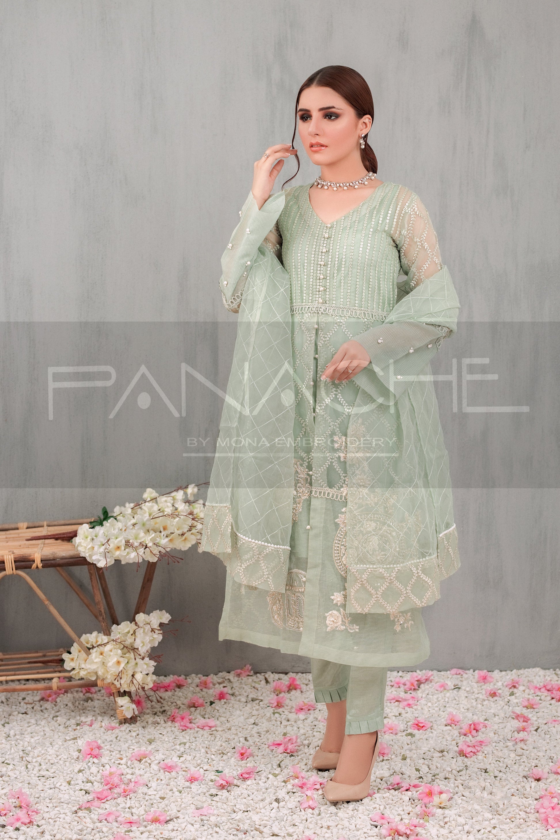 Panache | Pret | Peppermint by Maria Faisal - Registered Vendor of : Panache By Mona - type : Ladies Clothes - 100% original wedding dresses