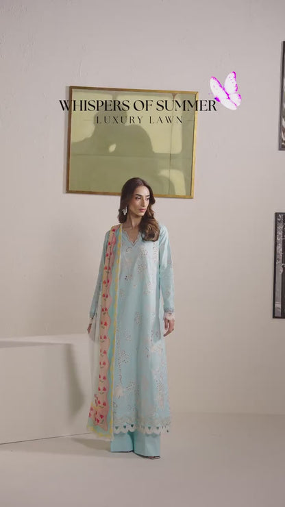 Neeshay | Whispers of Summer Luxury Lawn | SYLVIA - Luxury Dress - available at Maria Faisal in UK and USA.