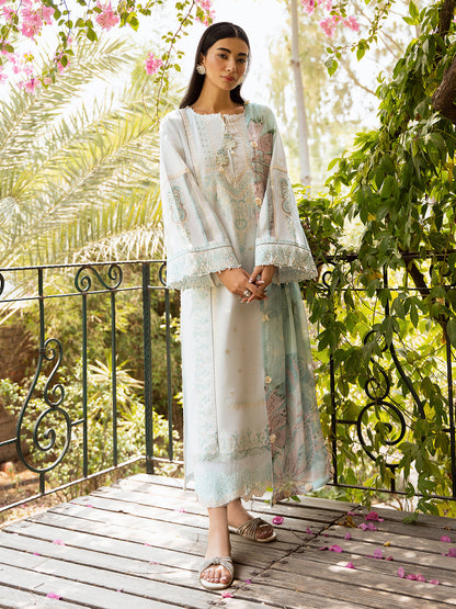 Izel | Dastak Luxury Lawn | FALAK - Ladies Clothes 