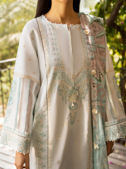 Izel | Dastak Luxury Lawn | FALAK - Ladies Clothes 