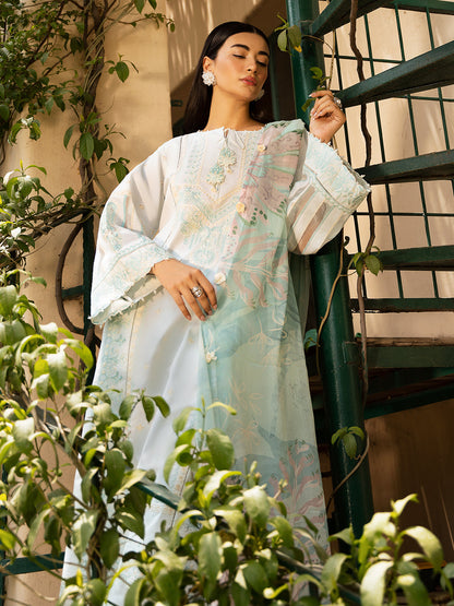 Izel | Dastak Luxury Lawn | FALAK - Ladies Clothes 