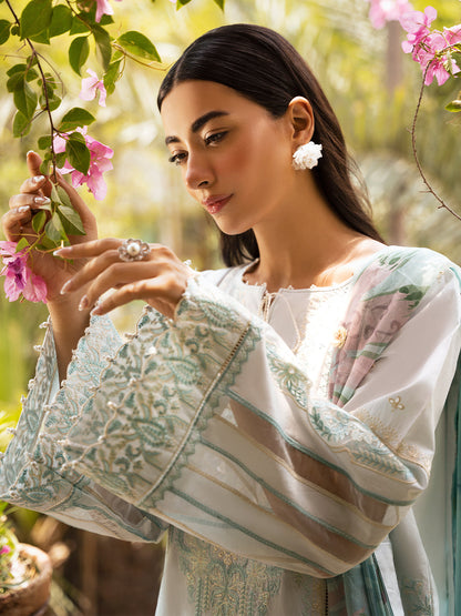 Izel | Dastak Luxury Lawn | FALAK - Ladies Clothes 