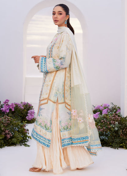 Farah Talib Aziz | Zaza Prints 24 | TURKISH AQUA SHIRT AND DUPATTA - Ladies Clothes - Maria Faisal