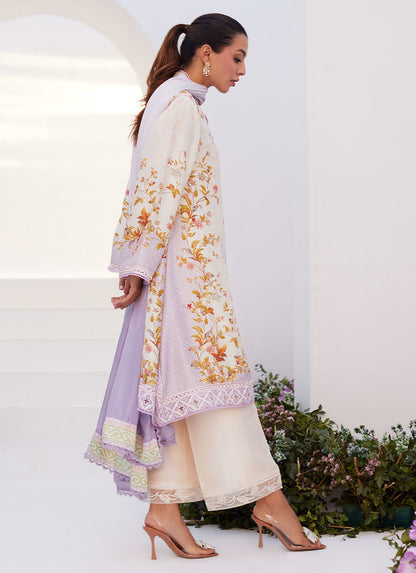 Farah Talib Aziz | Zaza Prints 24 | AMETHYST TRELLIS SHIRT AND DUPATTA - Ladies Clothes - Maria Faisal