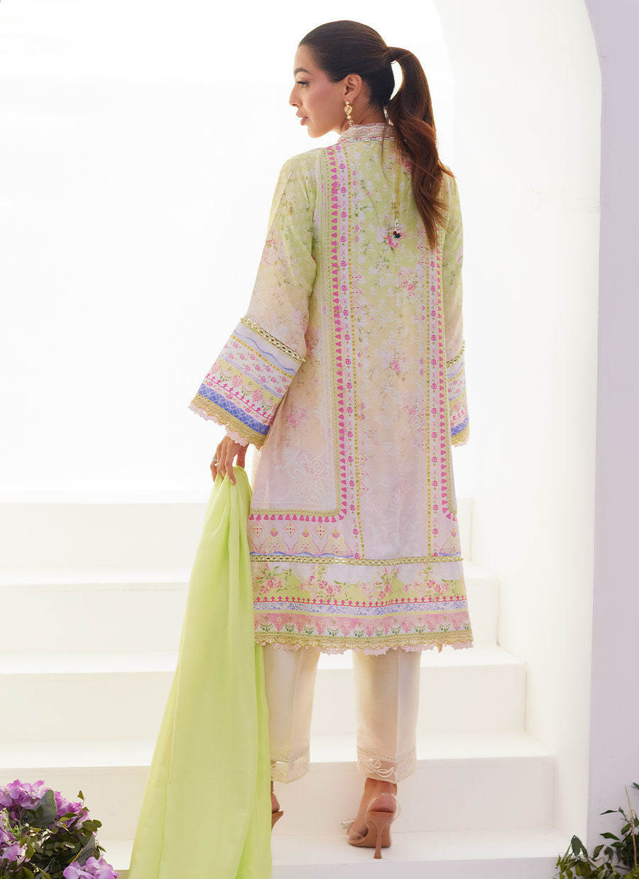 Farah Talib Aziz | Zaza Prints 24 | PEAR OMBRE SHIRT AND DUPATTA - Ladies Clothes - Maria Faisal