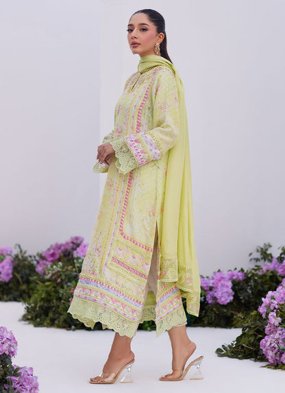 Farah Talib Aziz | Zaza Prints 24 | KELLY LIME SHIRT AND DUPATTA - Ladies Clothes - Maria Faisal