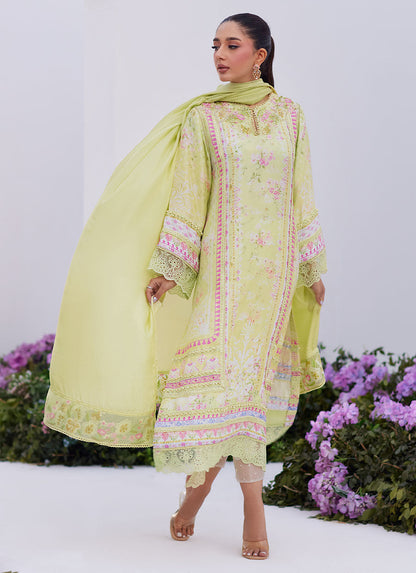 Farah Talib Aziz | Zaza Prints 24 | KELLY LIME SHIRT AND DUPATTA - Ladies Clothes - Maria Faisal