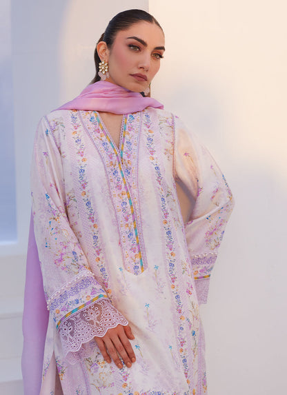 Farah Talib Aziz | Zaza Prints 24 | HEATHER LAVENDER SHIRT AND DUPATTA - Ladies Clothes - Maria Faisal