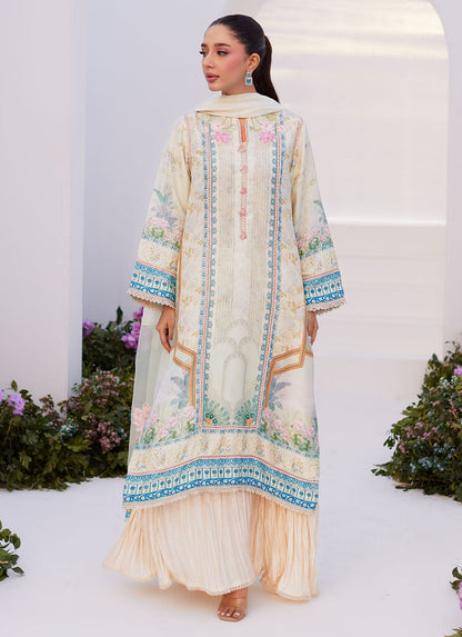 Farah Talib Aziz | Zaza Prints 24 | TURKISH AQUA SHIRT AND DUPATTA - Ladies Clothes - Maria Faisal