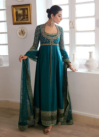 Farah Talib Aziz | Mayna Festive Luxe | AFRA TEAL