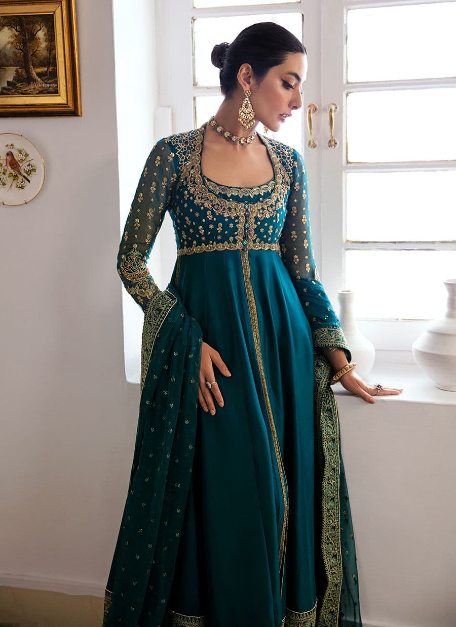 Farah Talib Aziz | Mayna Festive Luxe | AFRA TEAL