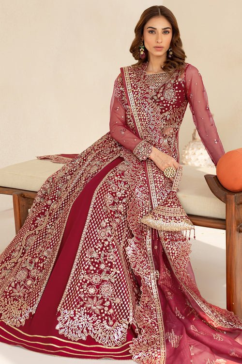 Farasha | Lu Zella Premium Formals 25 | Carmine Allure - is Red dress from Farasha - Ladies Clothes - Maria Faisal